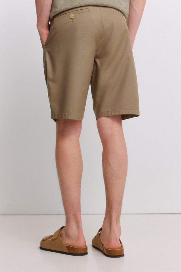 Springfield Bermuda t&eacute;cnica wide & relaxed fit Caqui escuro