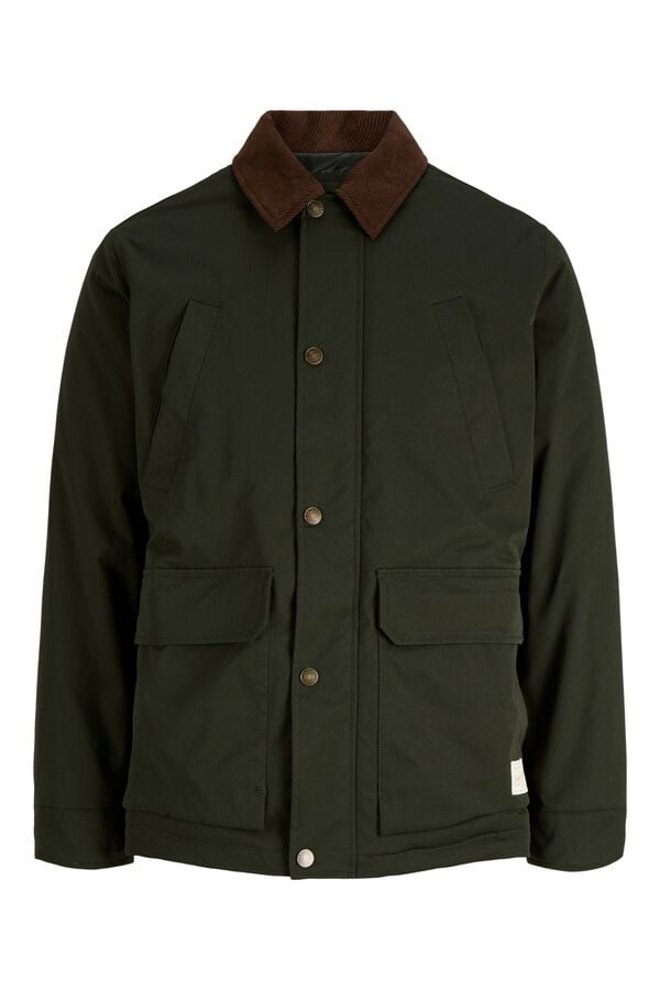 Jack & Jones Blus&atilde;o curto com colchetes verde