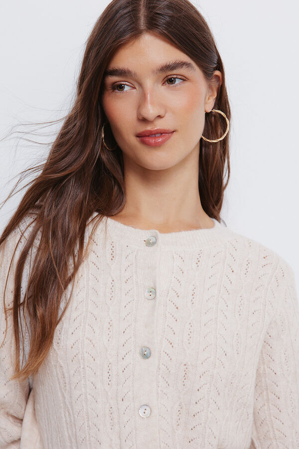 Springfield Cardigan Pointelle branco