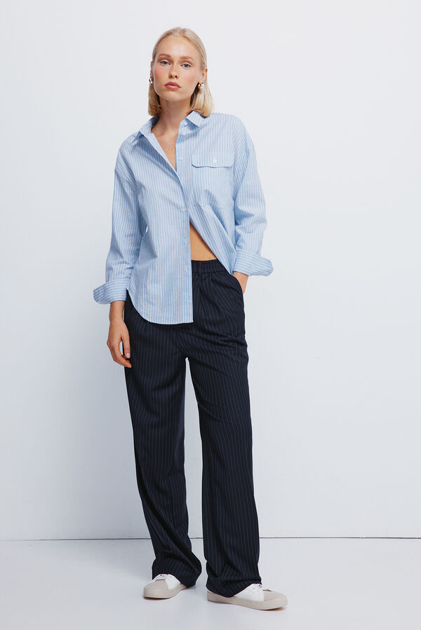 Springfield Trousers with elastic waistband blue