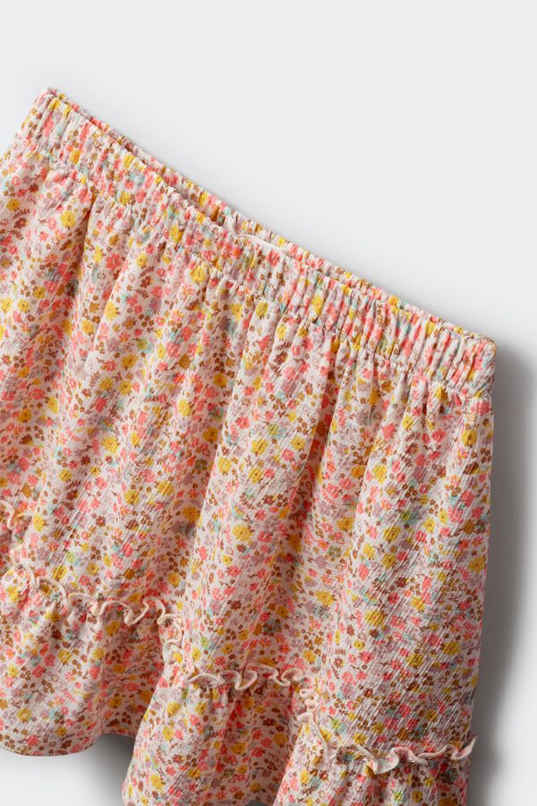 Springfield Kids Saia de flores para menina bege