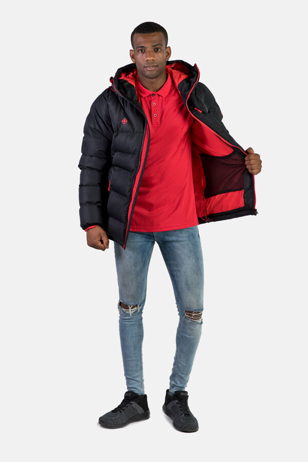 Izas Chaqueta rellena de fibra repelente al agua negro