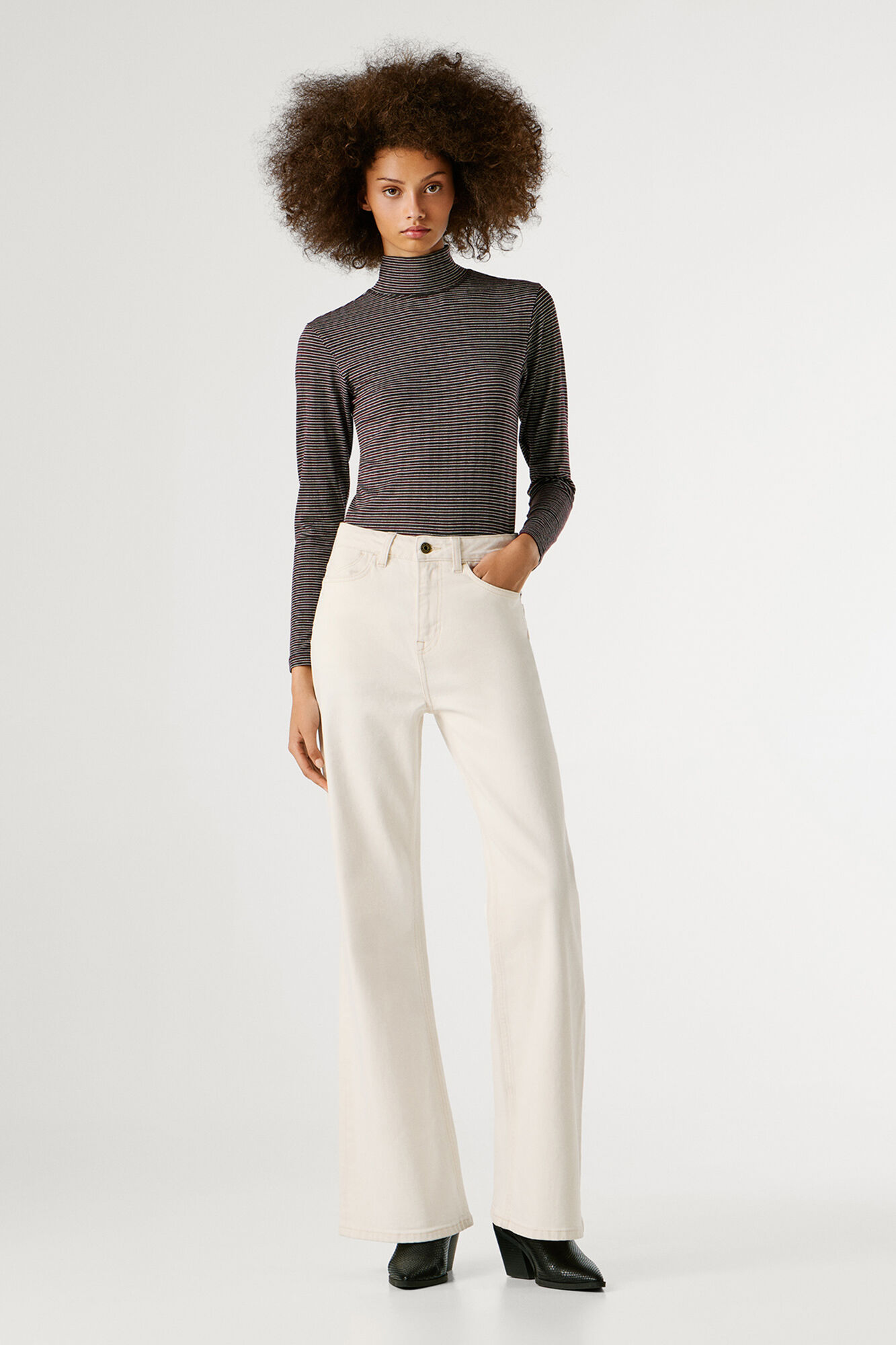 Pepe Jeans Cal&ccedil;a jeans flare de corte alta