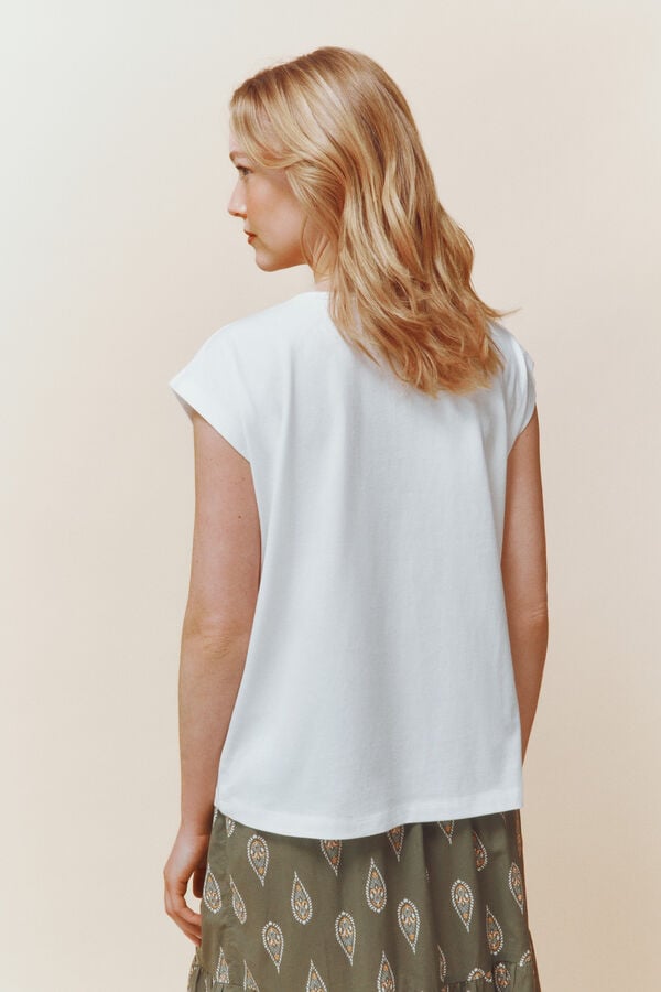 Springfield T-shirt "Vou com tudo" bege