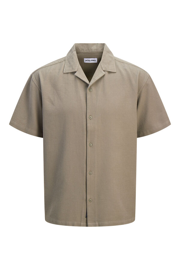 Jack & Jones PLUS Camisa resort de manga curta cinzento
