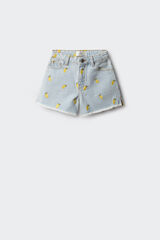Springfield Kids Shorts denim limão para meninas azul