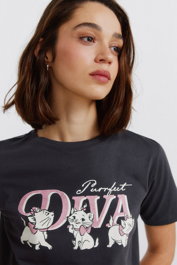 Springfield Camiseta manga corta disney gris