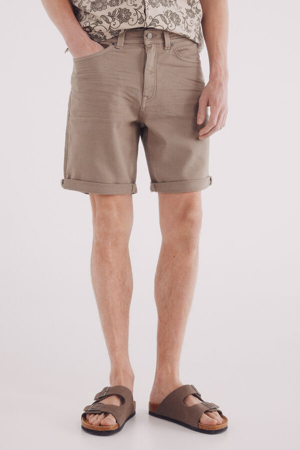 Springfield Bernuda em malha lavada cru