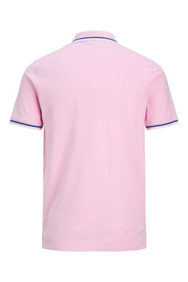 Jack & Jones Polo de manga curta b&aacute;sico rosa