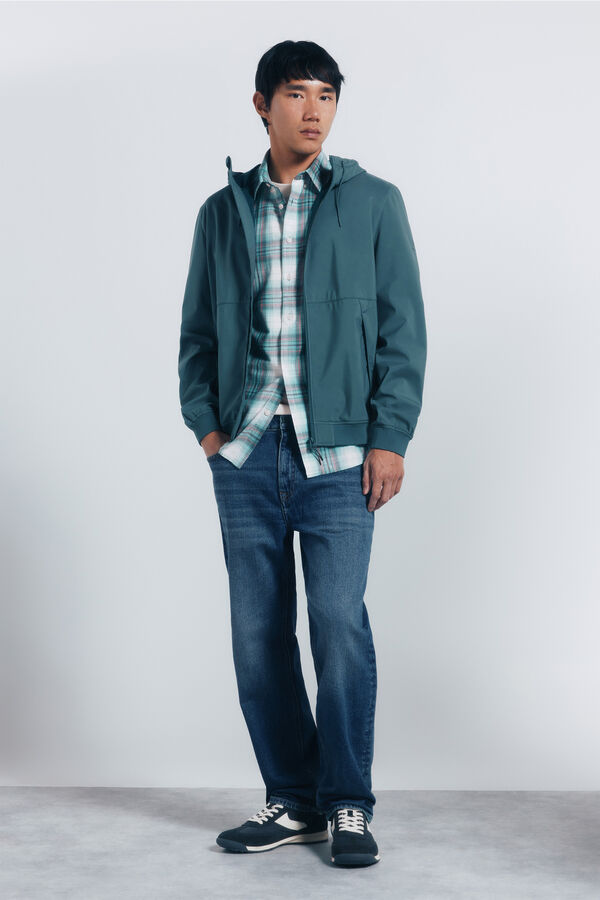 Springfield Jaqueta softshell com capuz verde