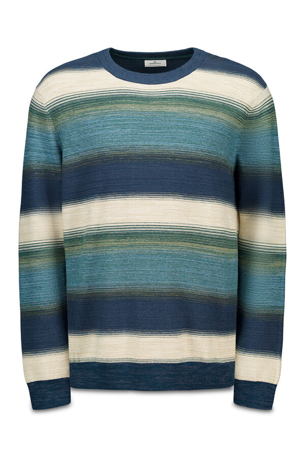 Springfield Jersey estruturado multi-listrado azul