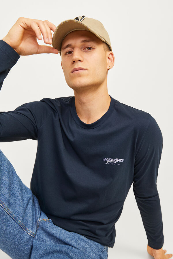 Springfield Standard fit long sleeve t-shirt navy