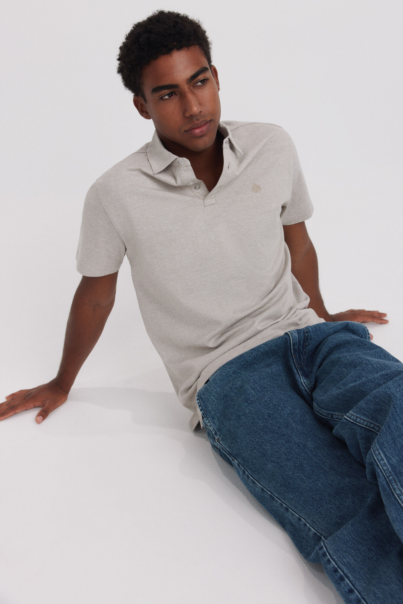 Springfield Polo em malha microrriscas slim fit