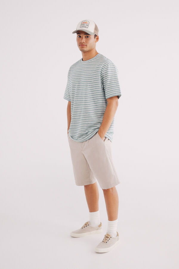 Springfield T-shirt risca estrutura verde