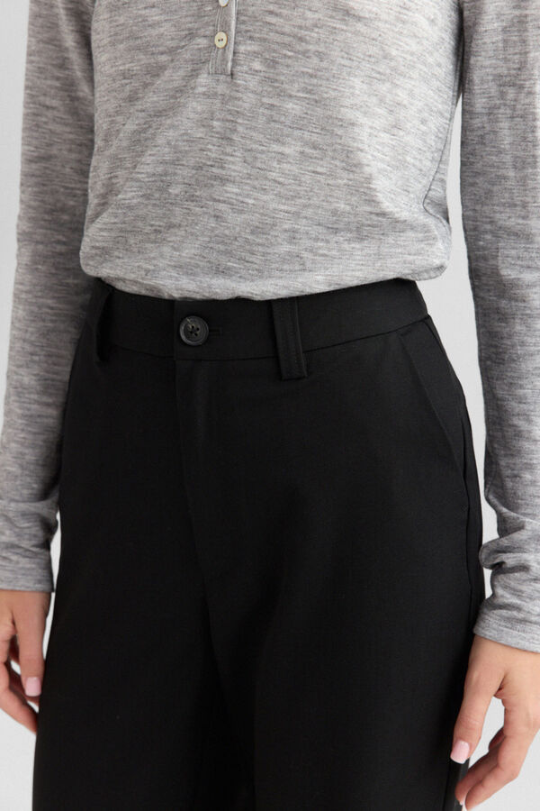 Springfield Cal&ccedil;a tailored com bolsos preto