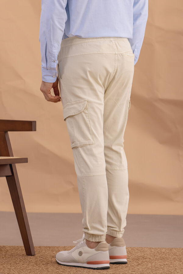 Celopman Calças cargo jogger  bege
