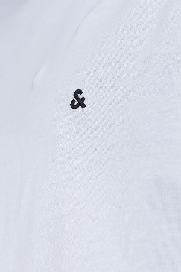 Jack & Jones T-shirt b&aacute;sica regular fit branco
