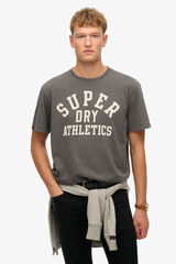 Superdry T-shirt gráfica esportiva essencial cinzento