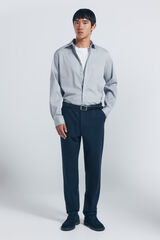 Springfield Camisa popelina micro estampado branco