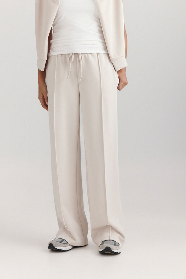 Springfield Cal&ccedil;a desportiva wide leg soft touch bege