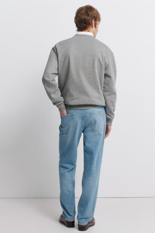 Springfield Jeans de lavagem clara m&eacute;dia regular fit azul