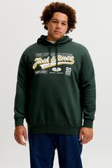 Jack & Jones PLUS Sweatshirt regular com capuz azul