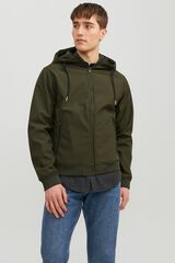 Jack & Jones Blus&atilde;o softshell com capuz verde