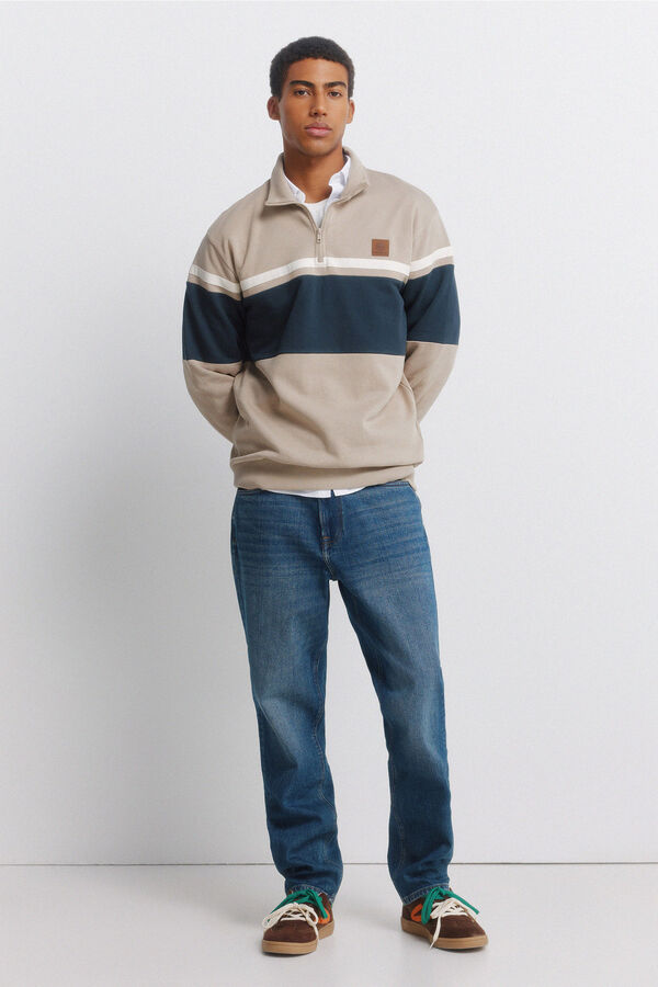 Springfield Sudadera cremallera cortes nude