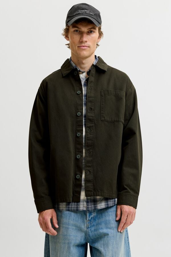 Jack & Jones Sobrecamisa relaxed fit verde