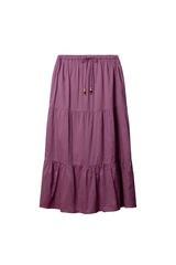 Springfield Saia midi com folhos rosa