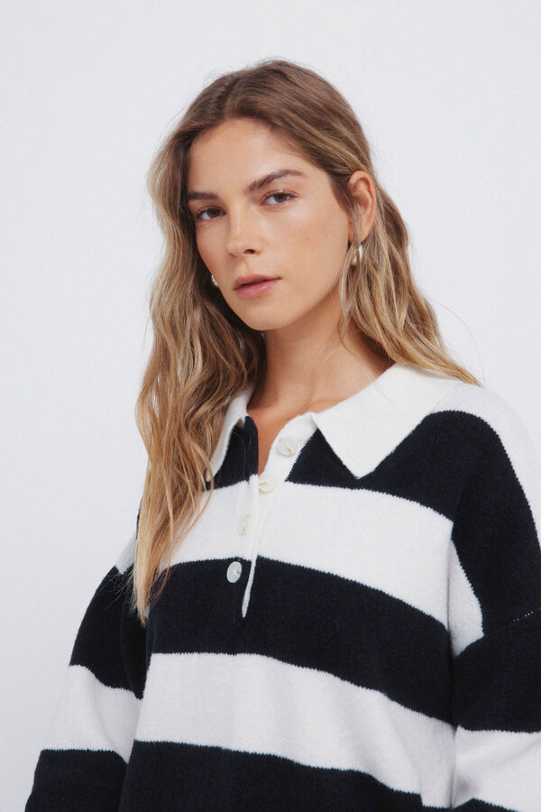 Springfield Camisola polo bordada azul