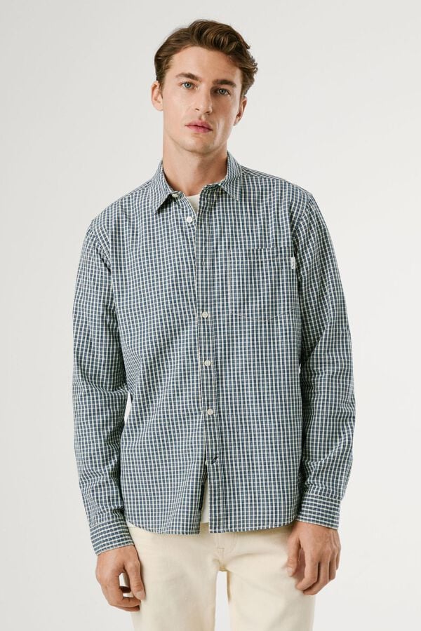 Pepe Jeans Regular Fit Plaid Shirt blue