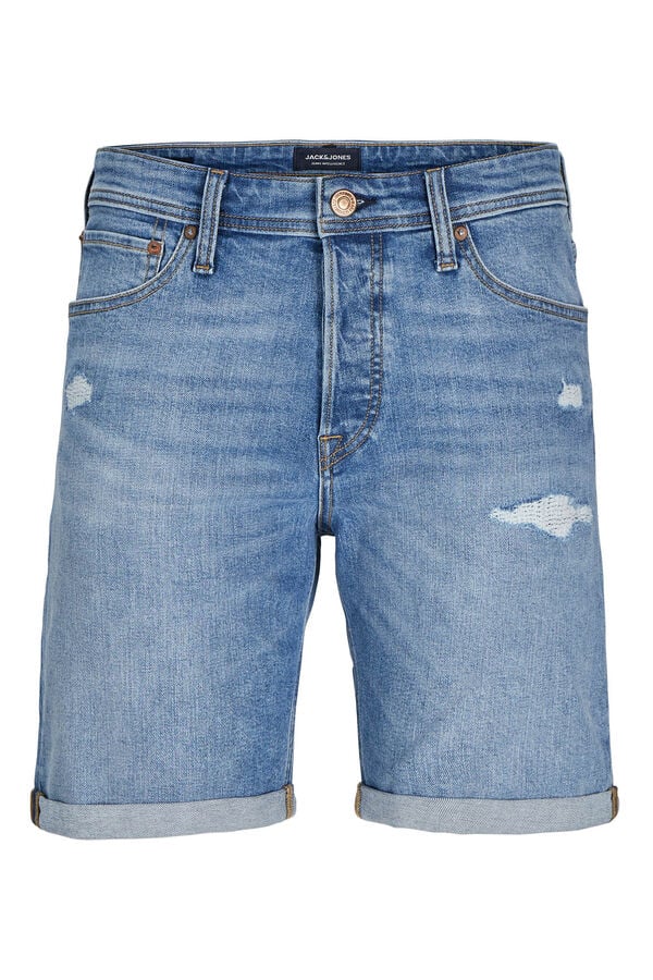 Jack & Jones regular fit denim Bermuda shorts blue