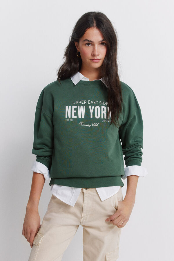 Springfield Sweatshirt " New York" verde