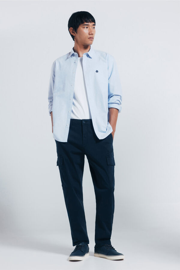 Springfield Camisa Oxford azul