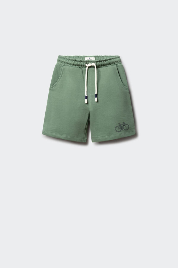 Springfield Kids Bermuda jogger b&aacute;sica para menino verde