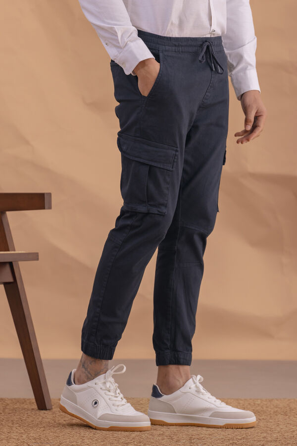Celopman Calças cargo jogger  azul