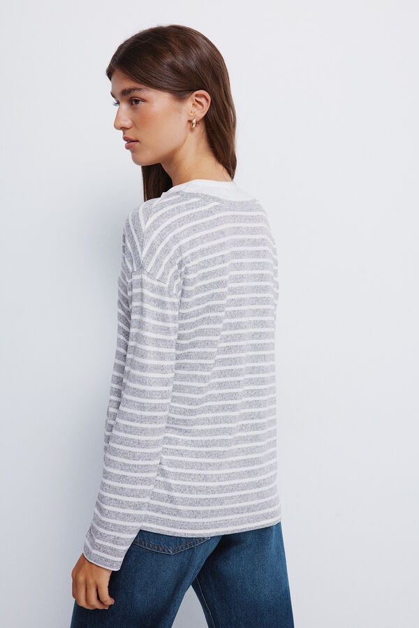 Springfield T-shirt gola combinada cinzento