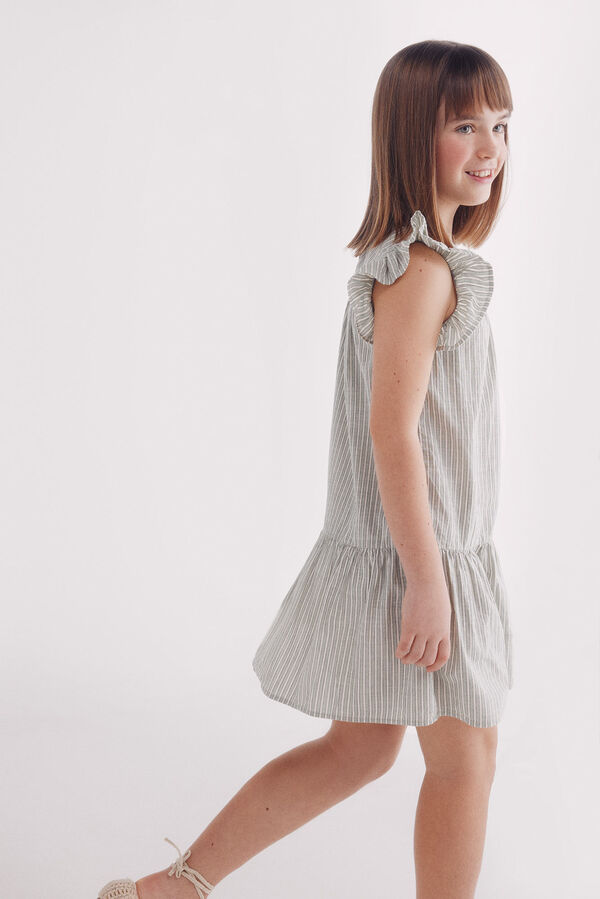 Springfield Kids Vestido riscas menina verde
