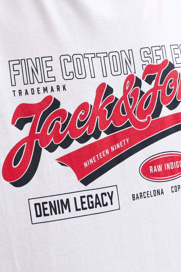 Jack & Jones PLUS T-shirt de manga curta estampada branco