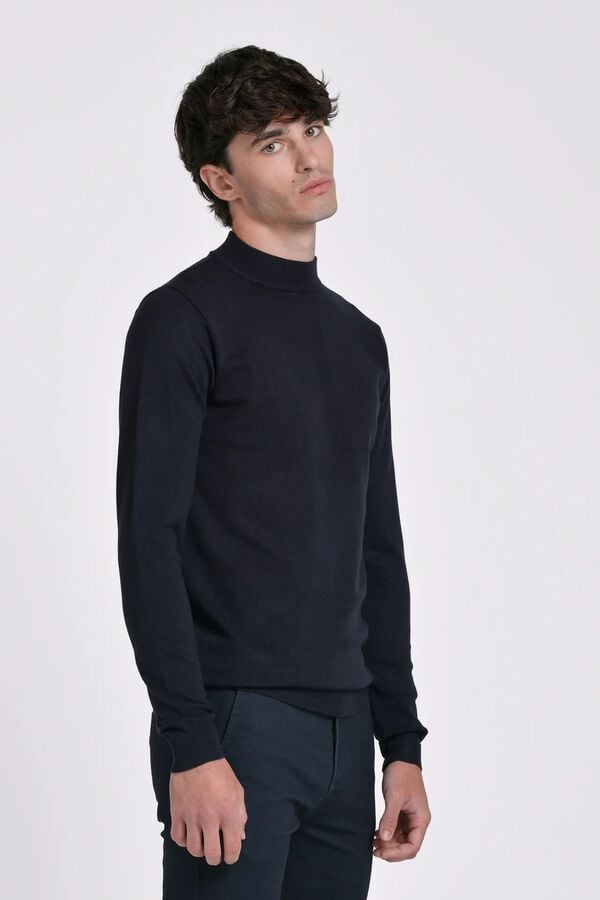 JVZ Camisola de gola Perkins azul