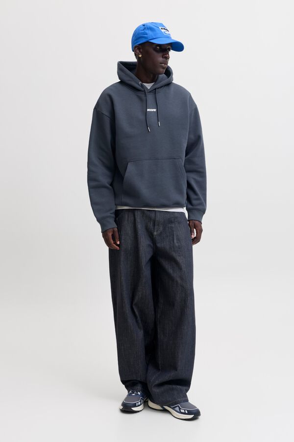Jack & Jones Sweatshirt loose com capuz azul