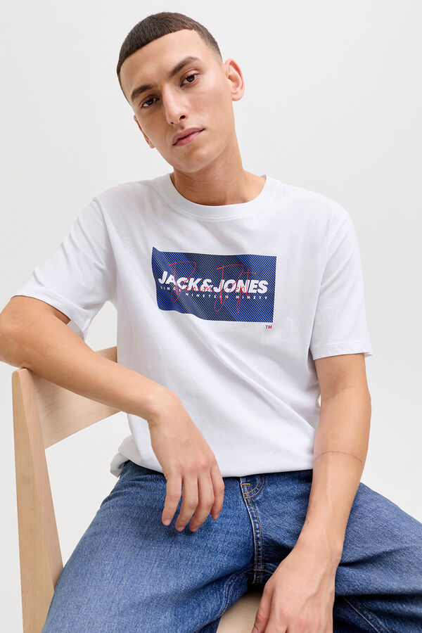 Jack & Jones T-shirt regular fit branco