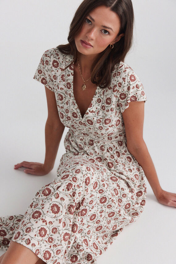 Vestido lace estampado