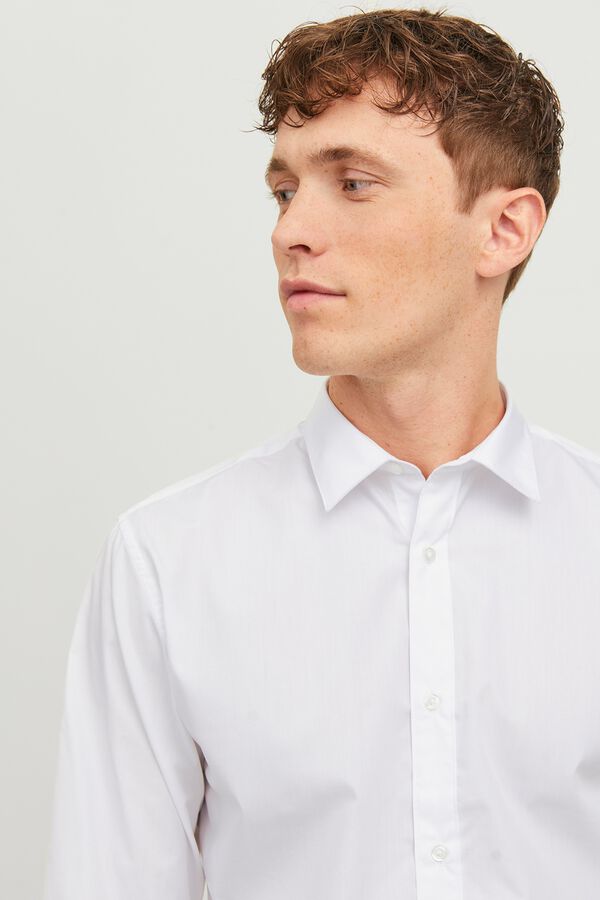 Jack & Jones Camisa slim em popelina branco