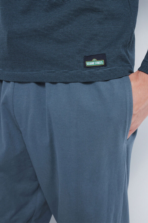 Springfield Pijama longo do Cookie Monster azul