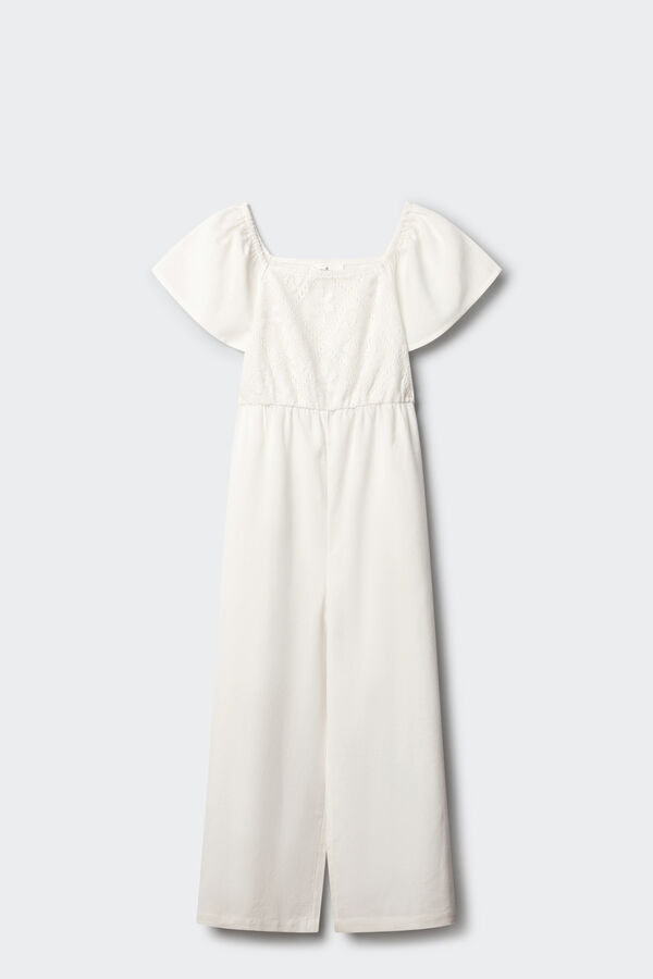 Springfield Kids Peto bordado suizo ni&ntilde;a marfil