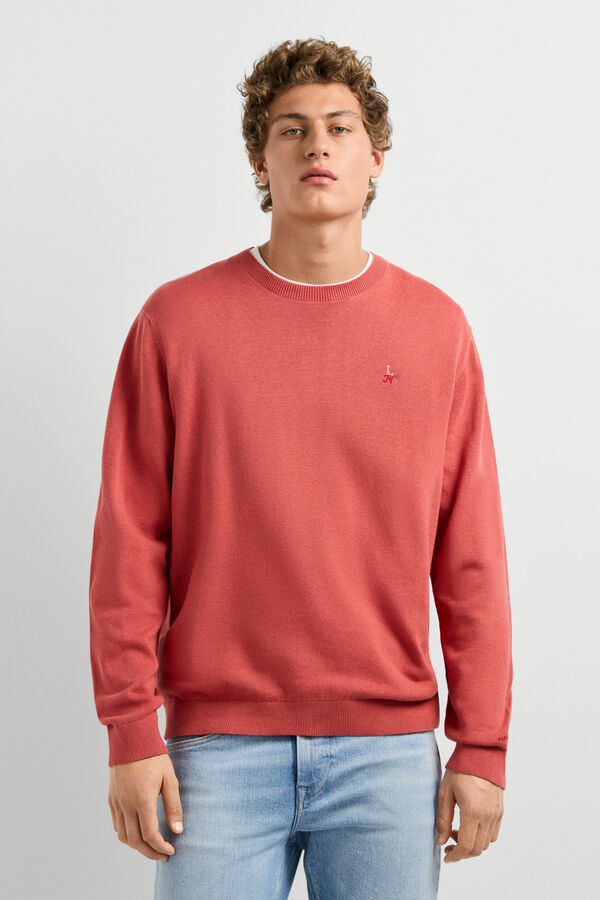 Pepe Jeans Round neck jumper with logo red