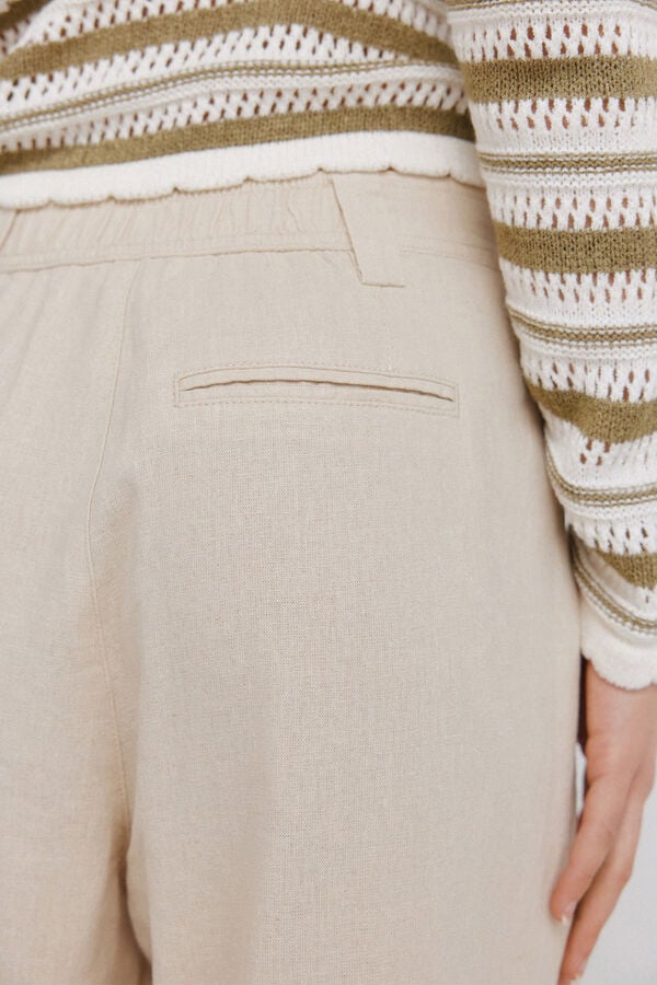 Springfield Cal&ccedil;as de linho cru