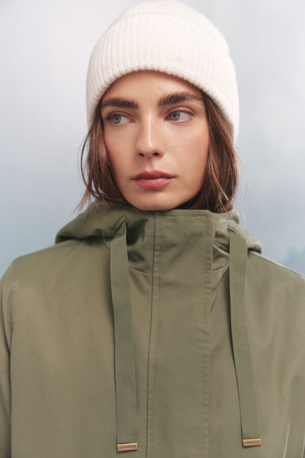 Springfield Parka com capuz Sorona Aura Caqui escuro